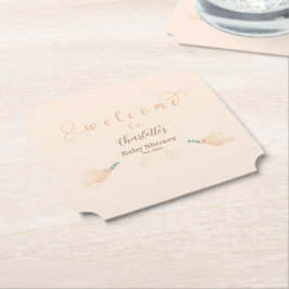 Posavasos De Papel Cute Baby Dove Baby Shower
