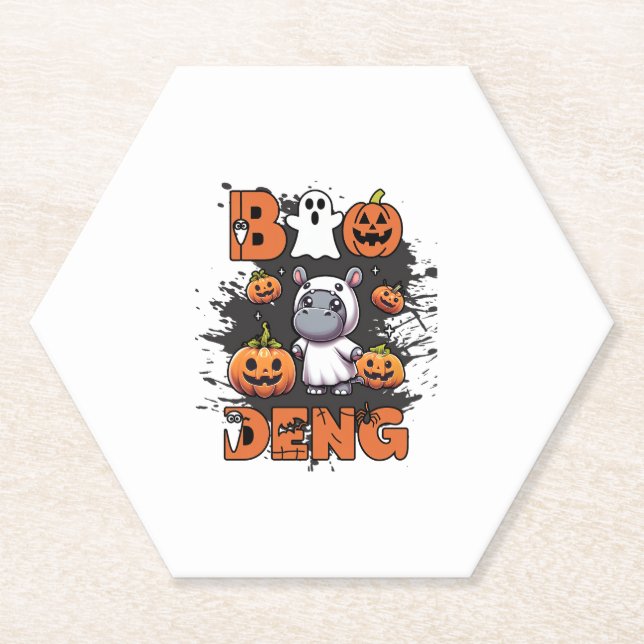 Posavasos De Papel Cute BOO DENG My Moo Thang Halloween Costume (Anverso)