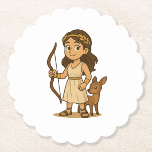 Posavasos De Papel Cute Cartoon Artemis Bebe Papel – Dios Griego