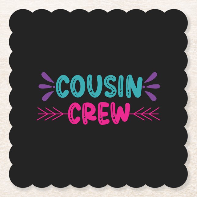 Posavasos De Papel Cute Cousin Crew (Anverso)