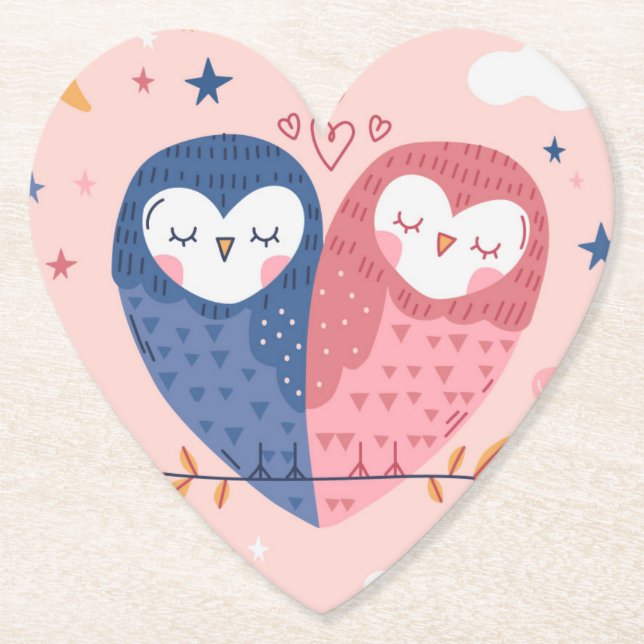 Posavasos De Papel Cute Ows Paper Coaster (Anverso)