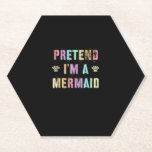 Posavasos De Papel Cute PRETEND I'M A MERMAID Family Rainbow Vacation<br><div class="desc">Cute PRETEND I'M A MERMAID Family Rainbow Vacation Beach Tank Top</div>