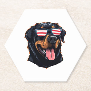 Posavasos De Papel Cute Rottweiler Puppy