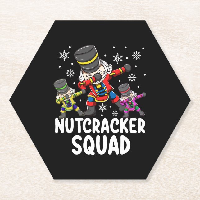 Posavasos De Papel Dabbing Nutcracker Cousin Squad Funny Mating (Anverso)