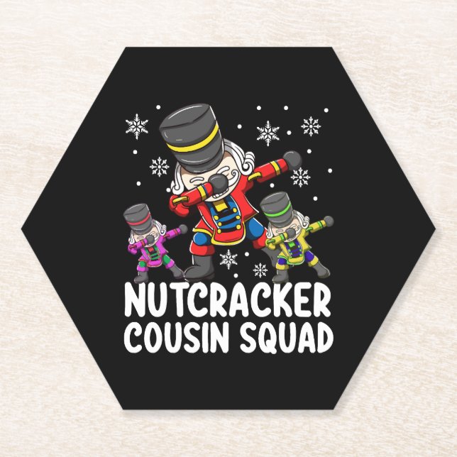 Posavasos De Papel Dabbing Nutcracker Cousin Squad Funny Mating (Anverso)