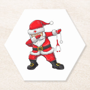 Posavasos De Papel Dabbing Santa Navidades Scrub