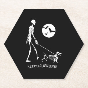 Posavasos De Papel Dachshund Halloween