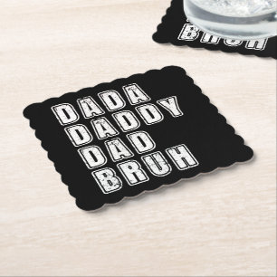 Posavasos De Papel Dada Papá Padre Bruh Vintage Divertido Frases de P