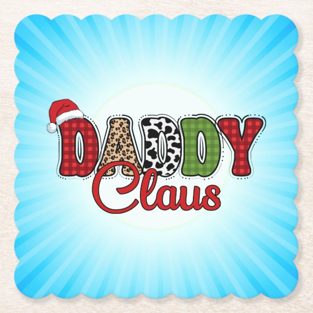 Posavasos De Papel Daddy Claus Plaid Pattern-60095 (Anverso)