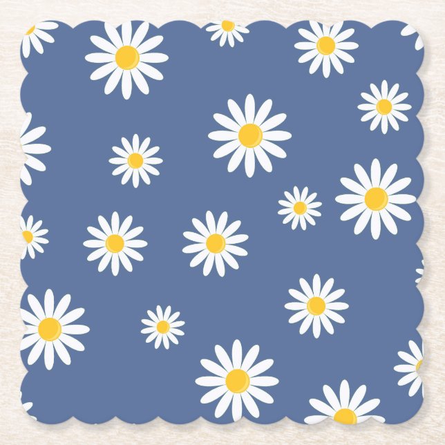 Posavasos De Papel Daisy Meadows Blue (Anverso)