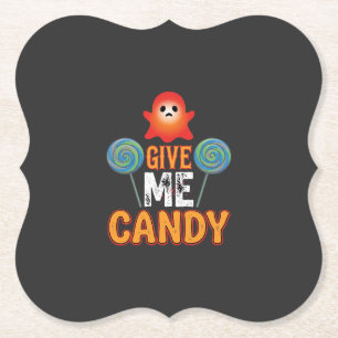 Posavasos De Papel Dame Caramelo Fantasma de Halloween_1