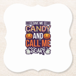 Posavasos De Papel Dame Caramelo Llamada Escalofriante Fantasma de Ha