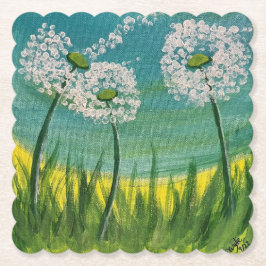 Posavasos De Papel Dandelions - Pintura original