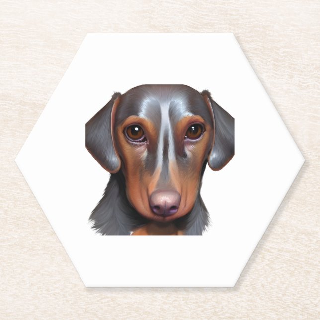 Posavasos De Papel Darling Dachshund (Anverso)