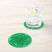 Posavasos de papel de arte y diseño celta