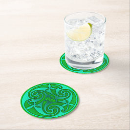 Posavasos de papel de arte y diseño celta