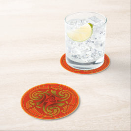 Posavasos de papel de arte y diseño celta