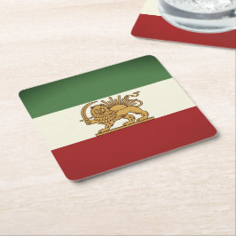 Posavasos de papel de bandera rústica de León y So