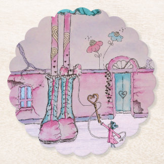 Posavasos de papel de cuento de hadas caprichoso