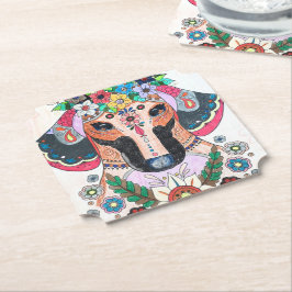 Posavasos de papel de Dachshund
