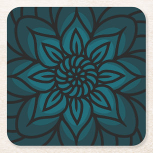 Posavasos de papel de diseño de mandala