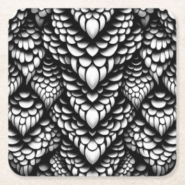 Posavasos de papel de escamas de serpiente monocro