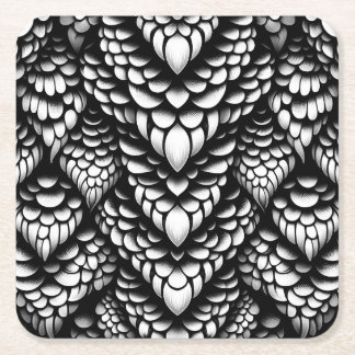 Posavasos de papel de escamas de serpiente monocro