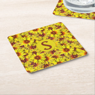 Posavasos de papel de girasol