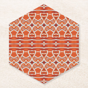 Posavasos de papel de hexágono puntiagudo de pan d