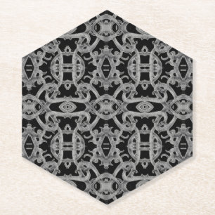 Posavasos de papel de hexágono puntiagudo gótico