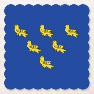 Posavasos de papel de la bandera de Sussex