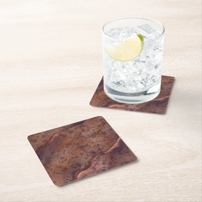 Posavasos de papel de mármol marrón (In situ)