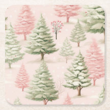 Posavasos de papel de Navidad rosa