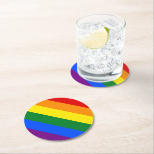 Posavasos de papel de orgullo de arcoíris