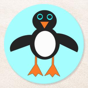 Posavasos de papel de pingüino lindo