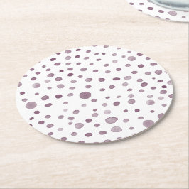 Posavasos de papel de puntos de acuarela de confet