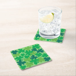 Posavasos de papel de trébol del día de San Patric