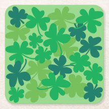 Posavasos de papel de trébol del día de San Patric
