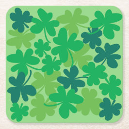Posavasos de papel de trébol del día de San Patric