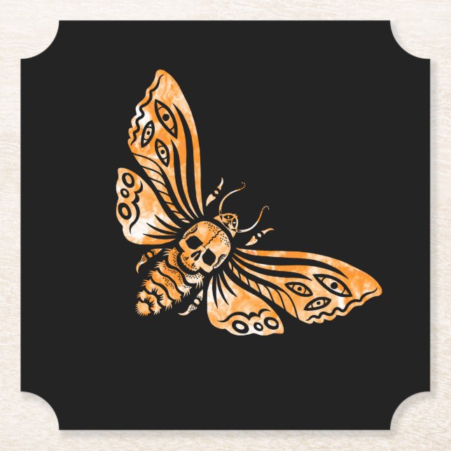 Posavasos De Papel Death's Head Moth  (Anverso)
