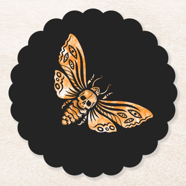 Posavasos De Papel Death's Head Moth  (Anverso)