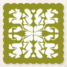 Posavasos De Papel Decano verde oliva