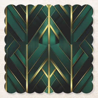Posavasos De Papel Deco Verde
