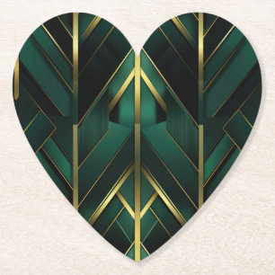 Posavasos De Papel Deco Verde