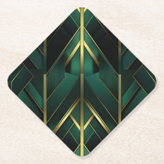 Posavasos De Papel Deco Verde