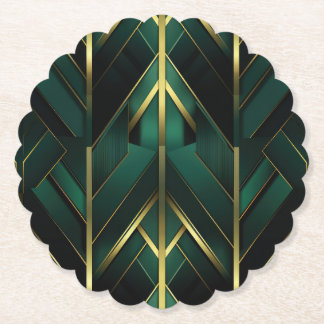 Posavasos De Papel Deco Verde