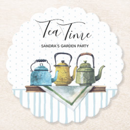 Posavasos De Papel Decoración de casa de campo Té Pots Vintage