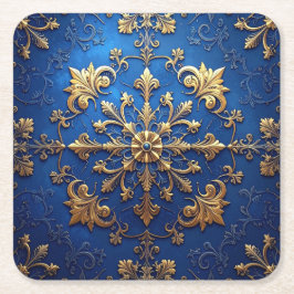 Posavasos de papel decorativo azul para fiestas