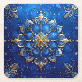 Posavasos de papel decorativo azul para fiestas