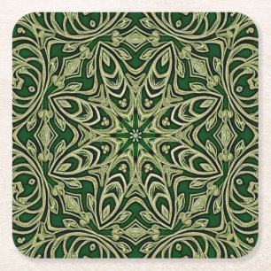 Posavasos de papel decorativo oro verde